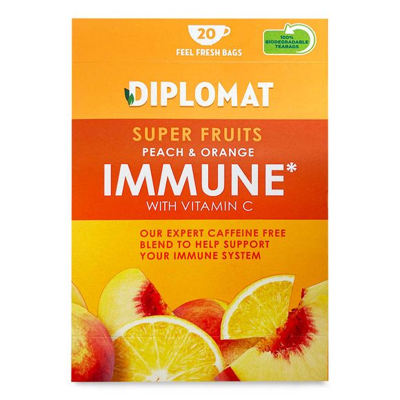 Diplomat Super Fruits Peach & Orange Tea Bags 40g/20 Pack